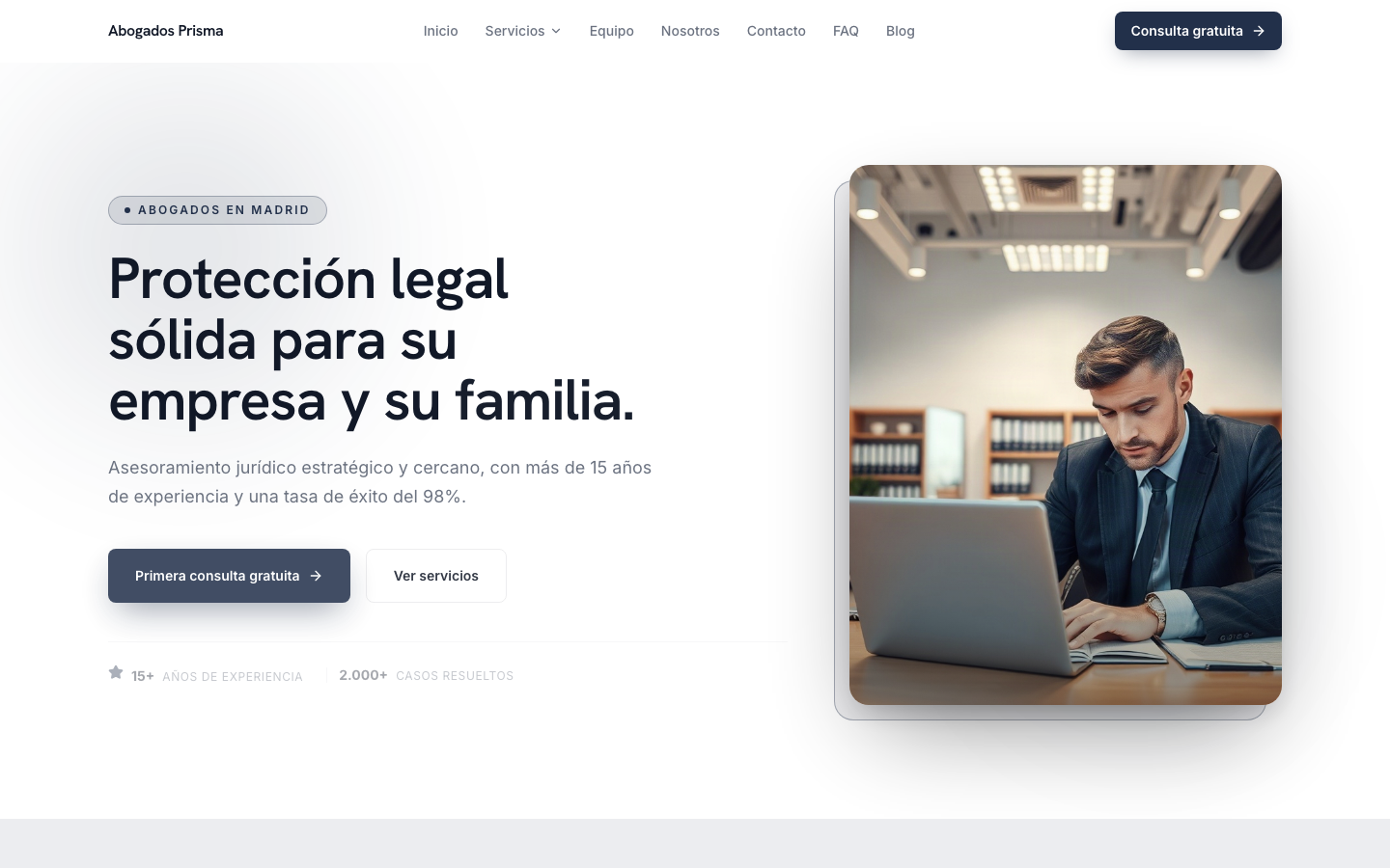 Abogados Prisma — built with webceke